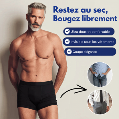 Boxers anti-fuites ultra absorbants pour hommes