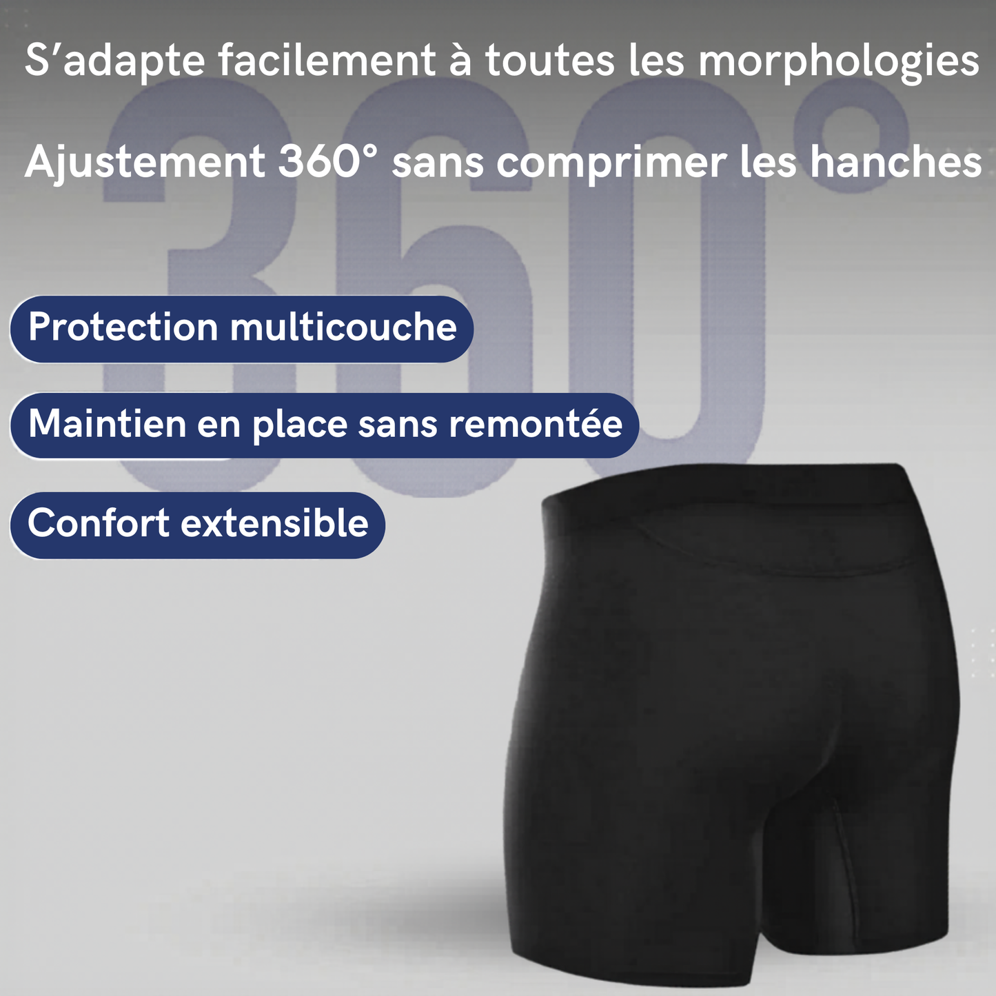 Boxers anti-fuites ultra absorbants pour hommes